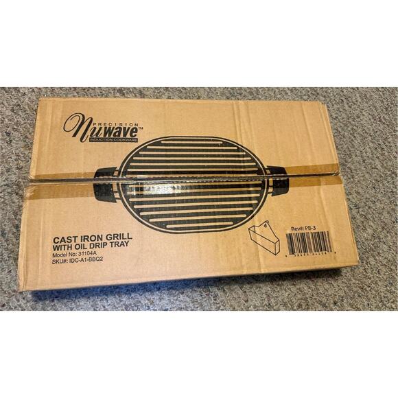 NuWave Precision Induction Cast Iron Grill with Oil Drip Tray Model 31104A - Picture 1 of 1
